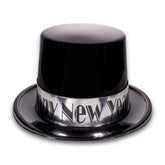 Black & Silver Happy New Year Top Hats